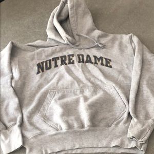 Grey Norte Dame Hooded Sweatshirt